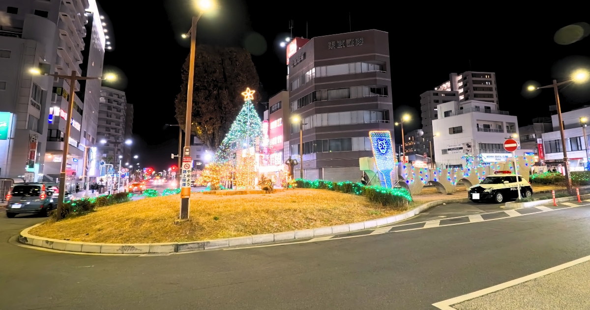 春日部駅東口ロータリーイルミネーション2025