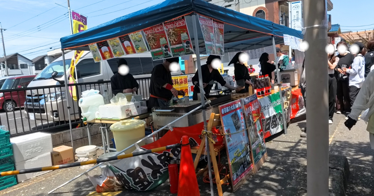 春日部藤まつり：大凧焼の屋台（2025年撮影）