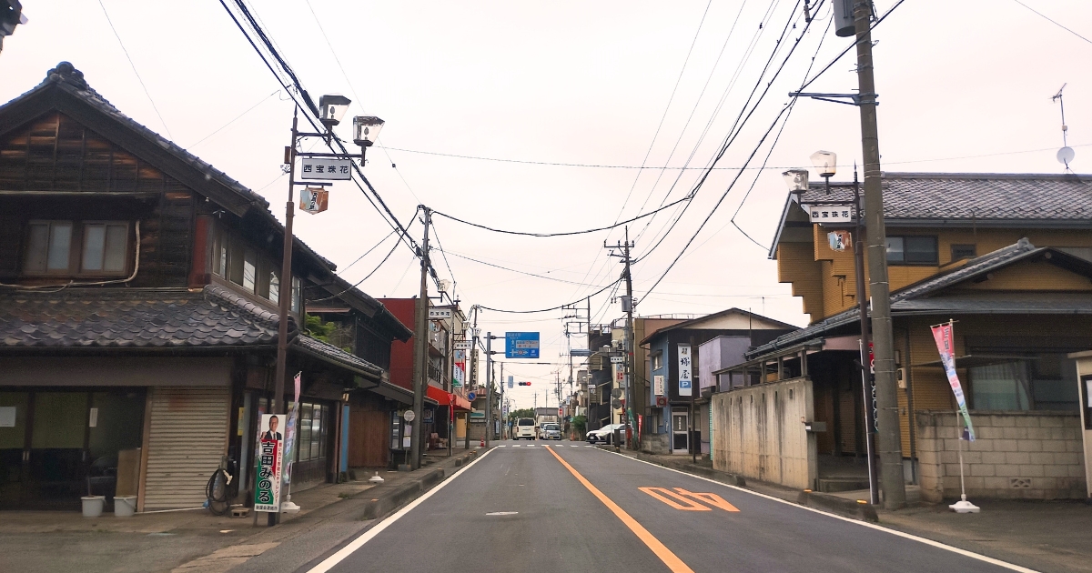 春日部市西宝珠花の町並み